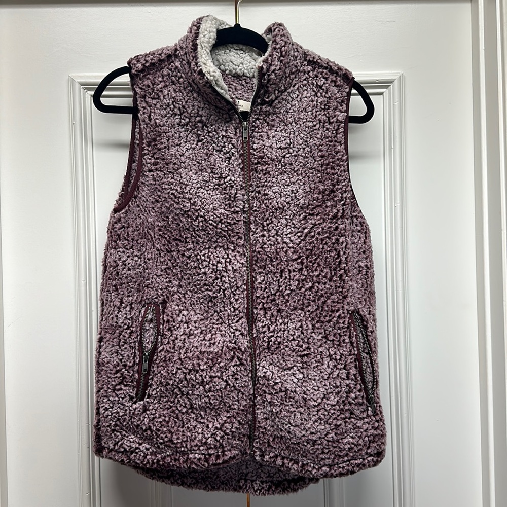 Maroon Sherpa Vest